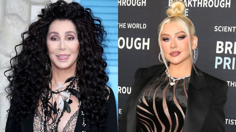 (L) Cher and (R) Christina Aguilera