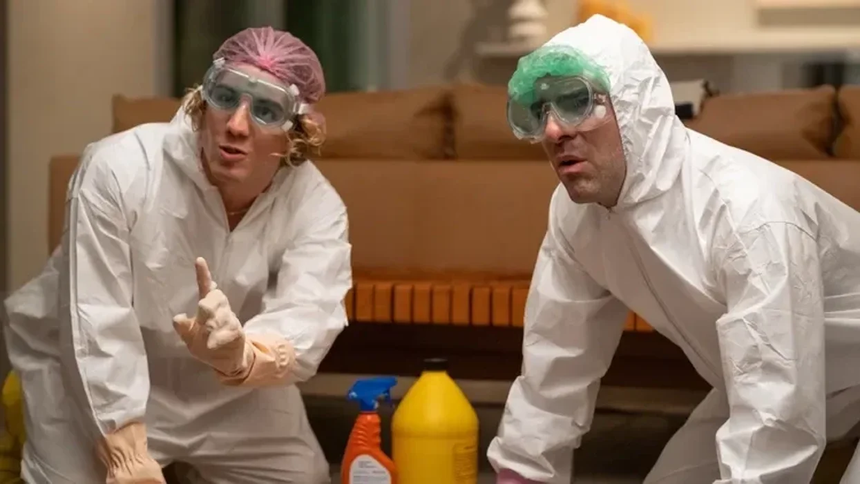 (L) Lukas Gage and (R) Zachary Quinto