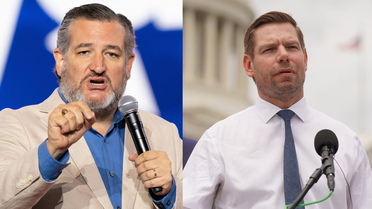 (L) Ted Cruz and (R) Eric Swalwell