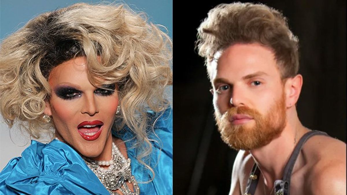 (L) Willam in drag and (R) Willam out of drag