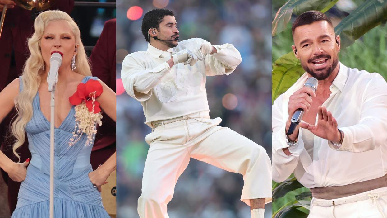 Lady Gaga, Bad Bunny, Ricky Martin performing at the 2026 Super Bowl Halftime Show