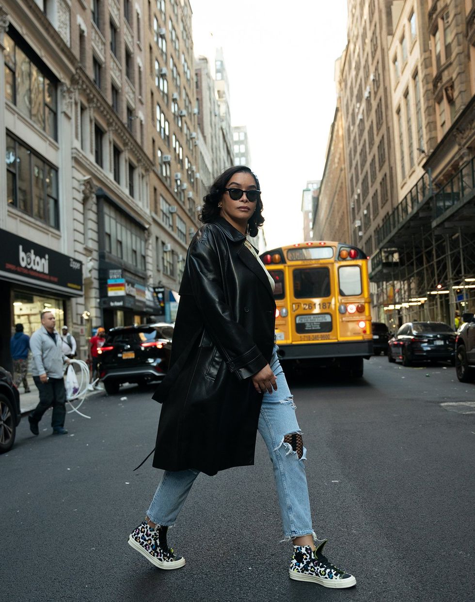 Leiomy Maldonado walking in New York