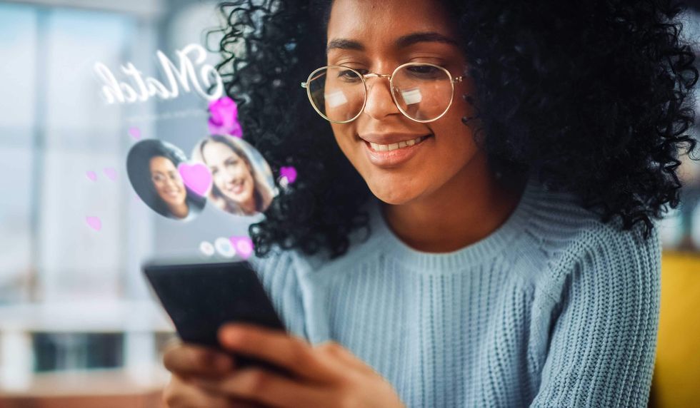 Lesbian on a dating app