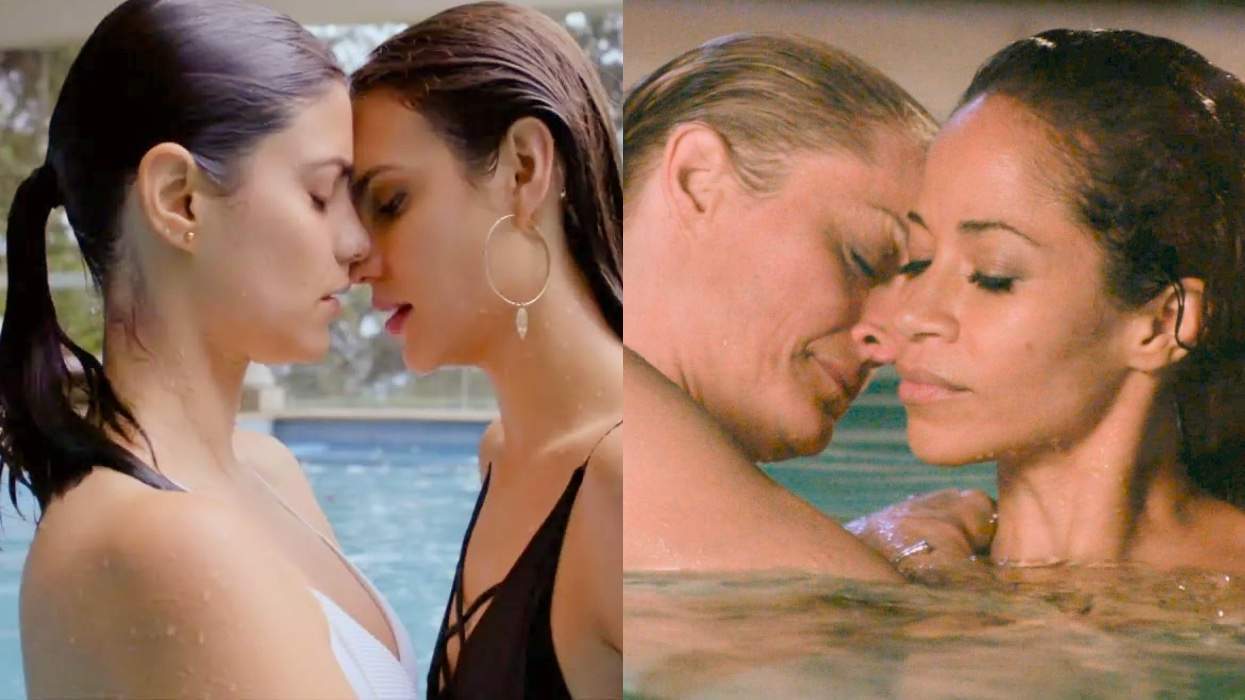 Lesbian pool scenes: Amar a Muerte, The Fosters