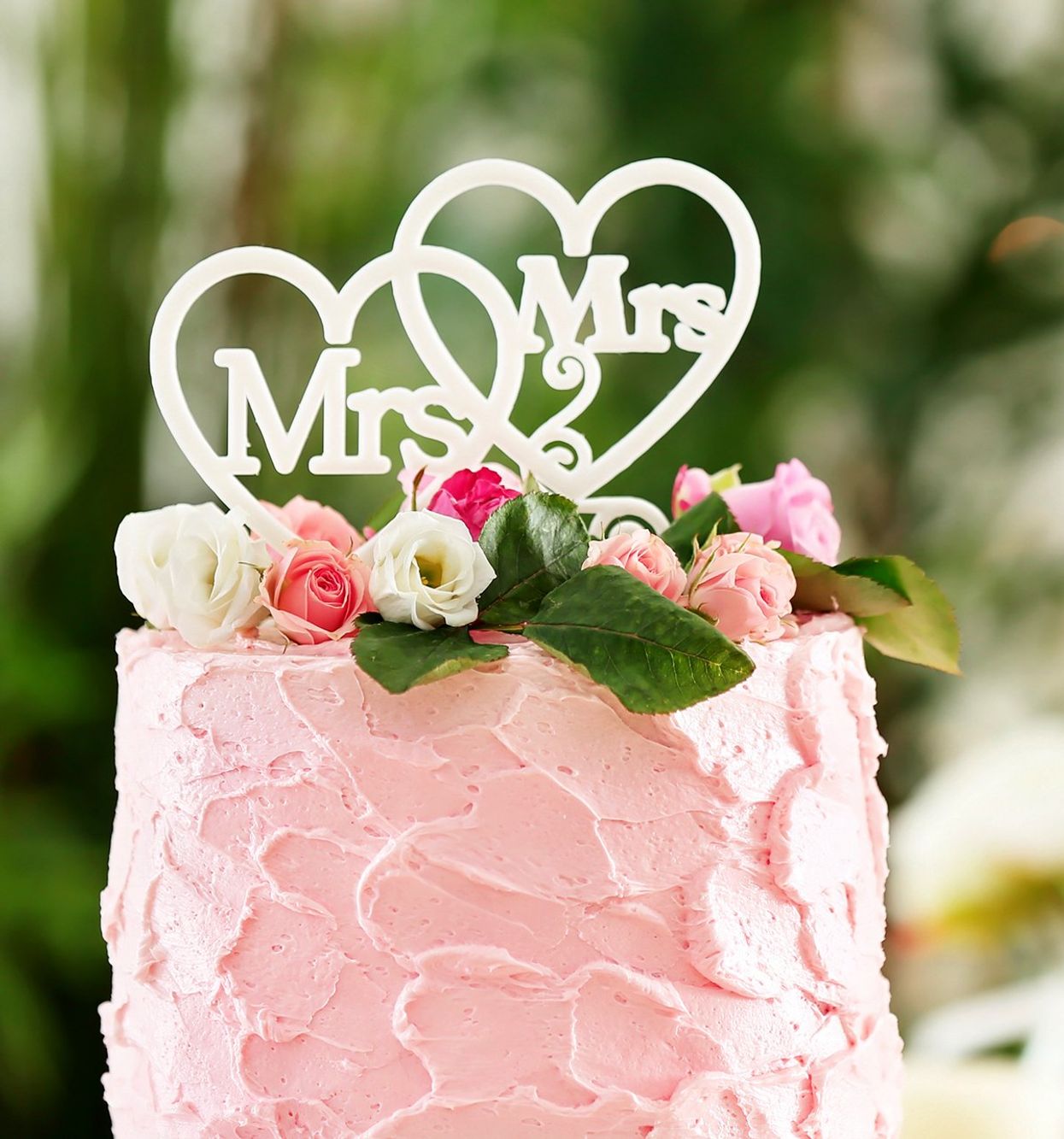 lesbian two Mrs wedding cake