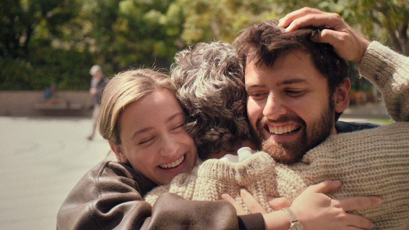 Lili Reinhart, Mark Ruffalo, and Cooper Raiff in 'Hal and Harper'