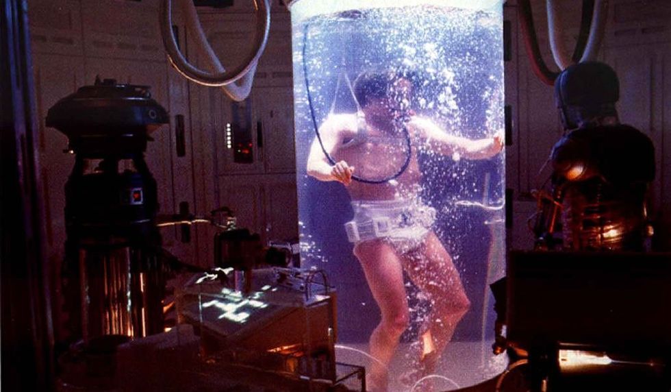 Luke Skywalker in the bacta tank
