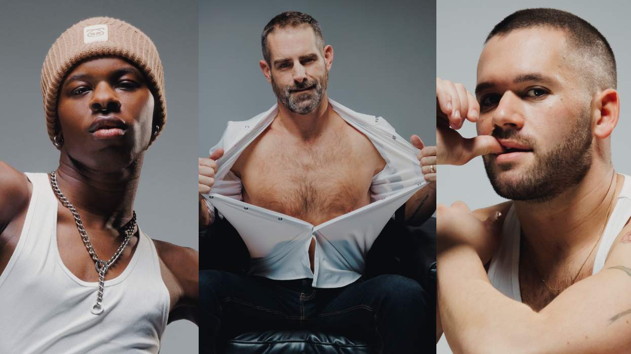 Luxx Noir London; Brian Sims; Jake Cornell pose for the third edition of Real Nasty Pigs of New York