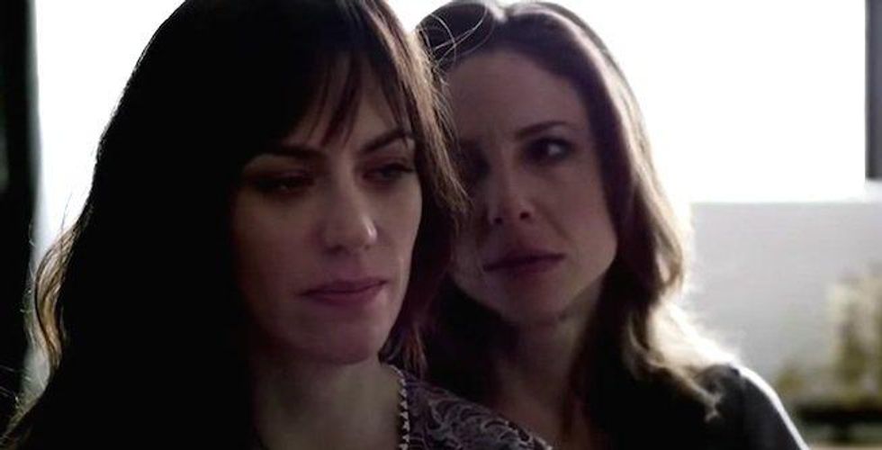 Maggie Siff and Robin Weigert in Concussion