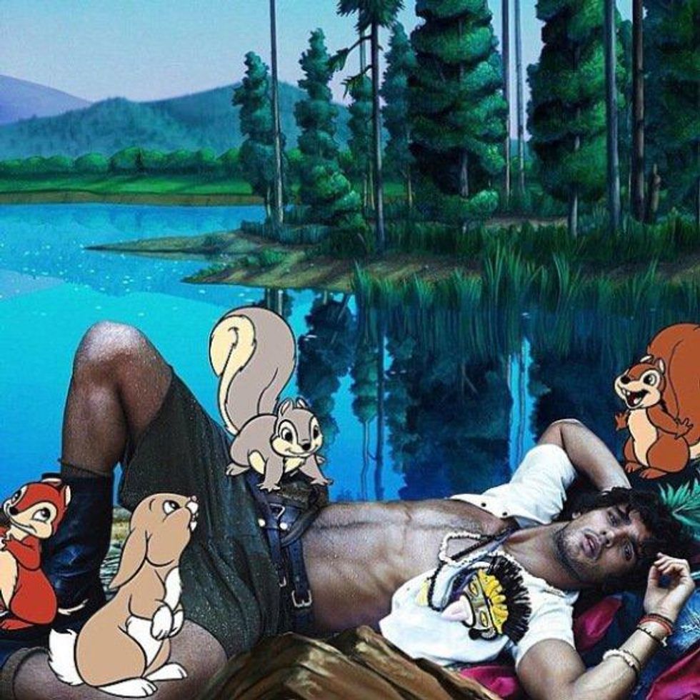 Male models crash your favorite Disney movies.