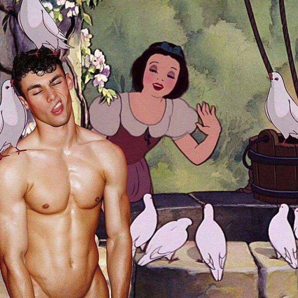 Male models crash your favorite Disney movies.