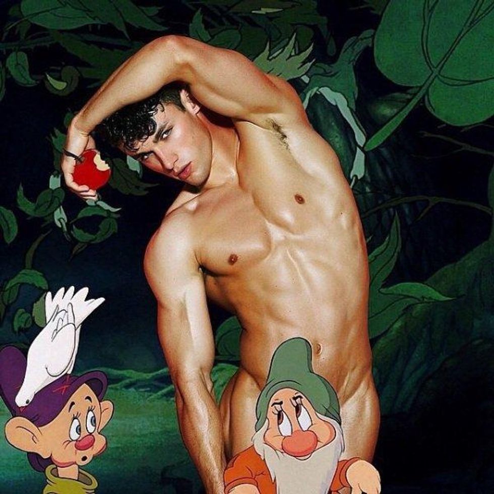 Male models crash your favorite Disney movies.