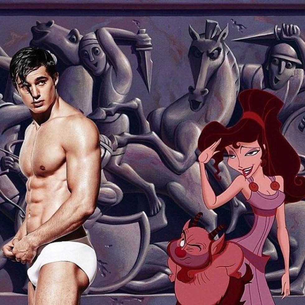 Male models crash your favorite Disney movies.