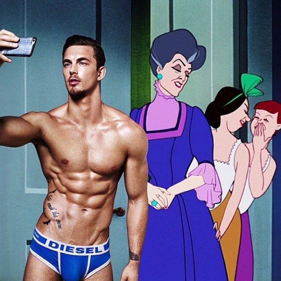 Male models crash your favorite Disney movies.
