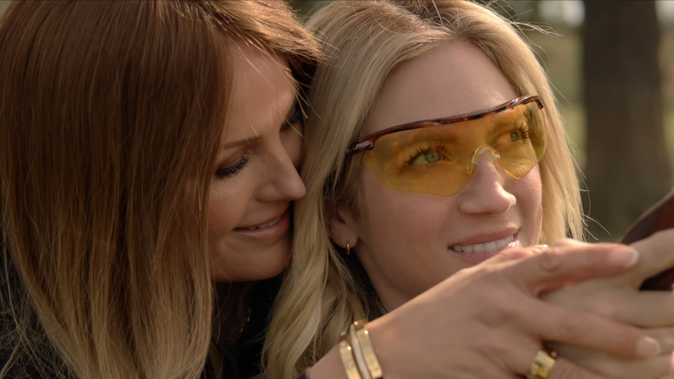 Malin Akerman as Margo Banks and Brittany Snow as Sophie O'Neil on\u00a0The Hunting Wives