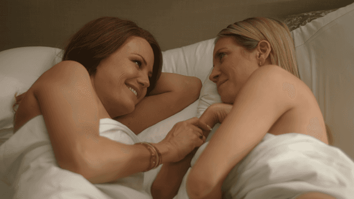 Malin Akerman as Margo Banks and Brittany Snow as Sophie O'Neil on\u00a0The Hunting Wives
