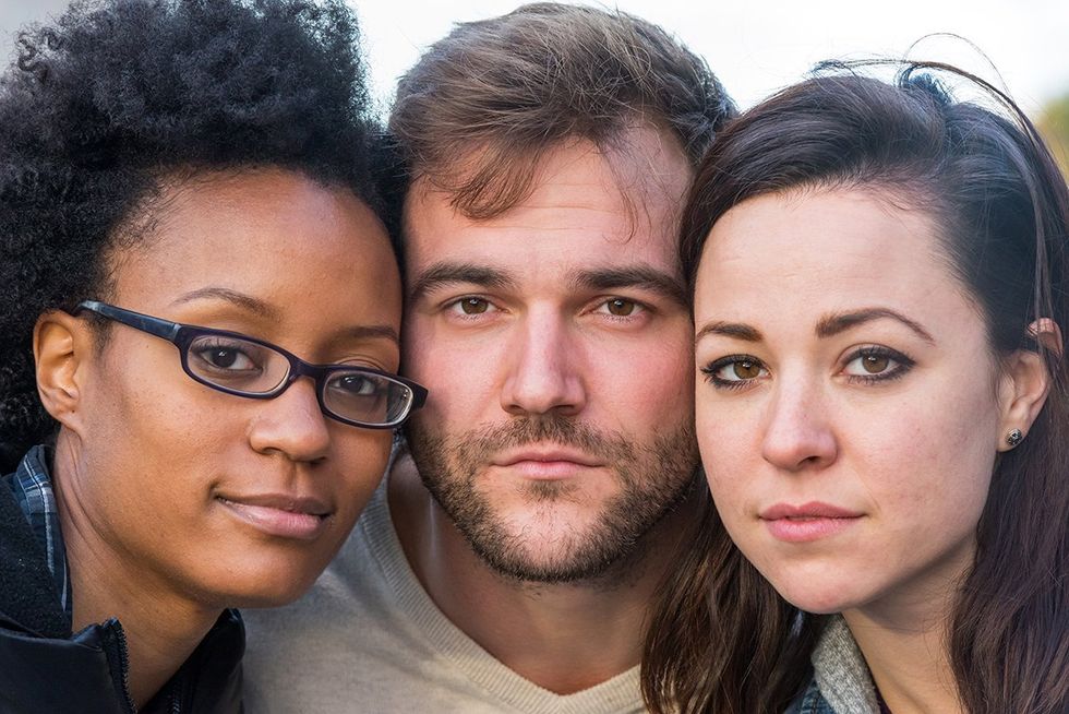 man between two women