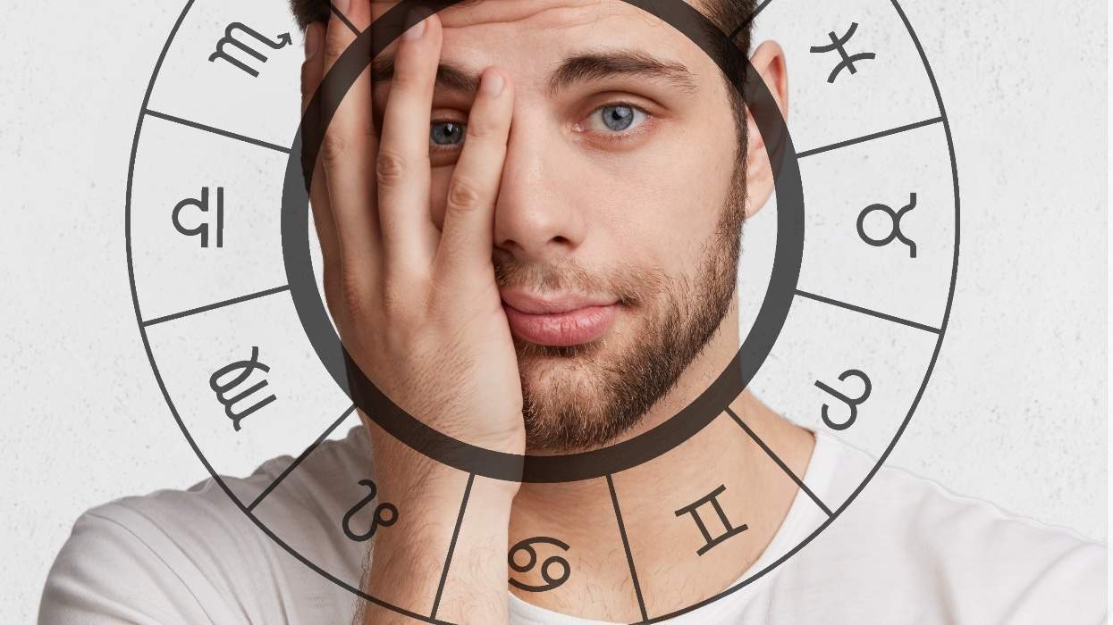 Man looks stressed about Mercury in retrograde