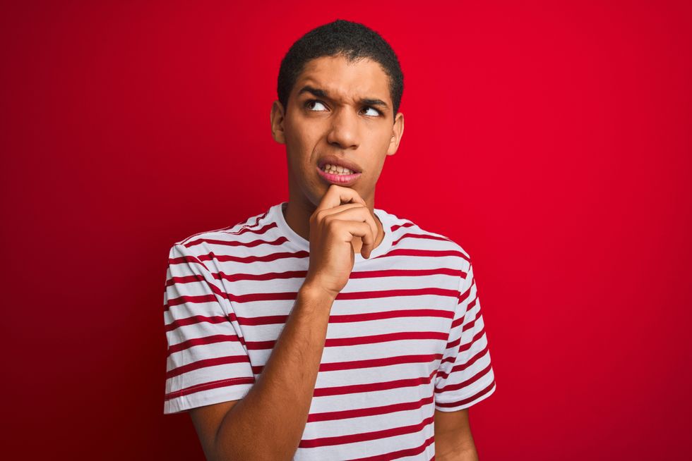 man overthinking things