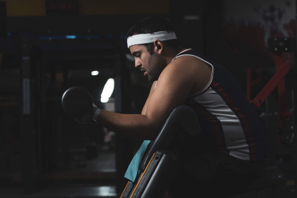 Man working out.