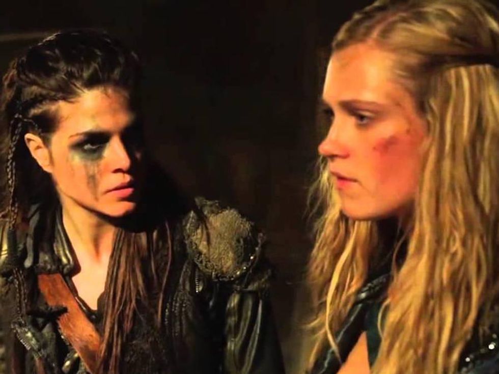 Marie Avgeropoulos and Eliza Taylor