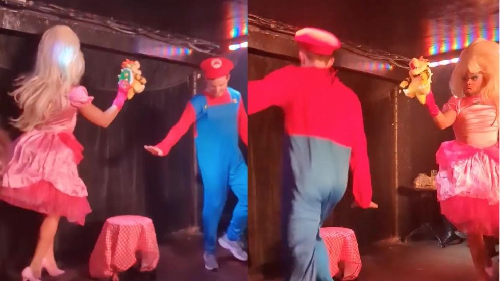 Mario-themed drag