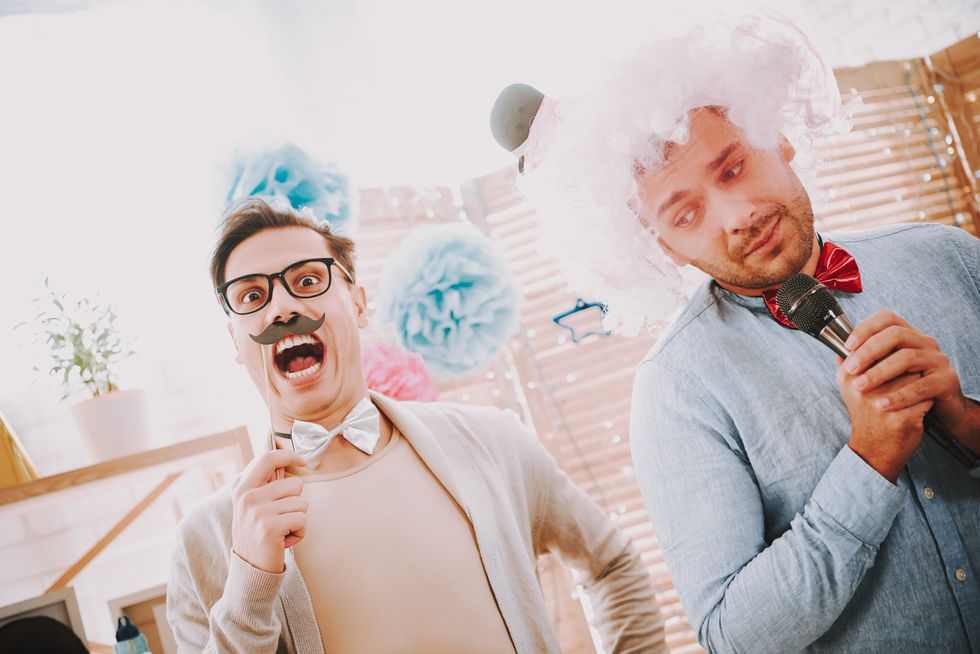 men having fun at a party