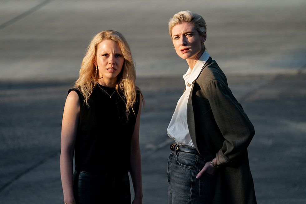 Mia Goth and Elizabeth Dibecki