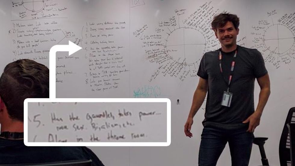 Michael Waldron in the writer's room