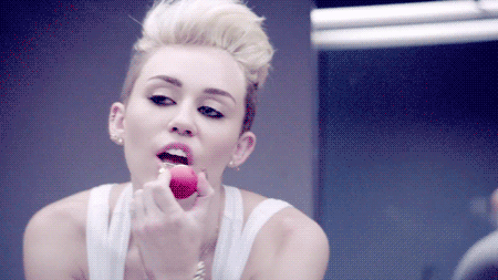 Miley lip balm gif