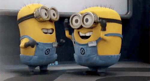 Minions excitement gif