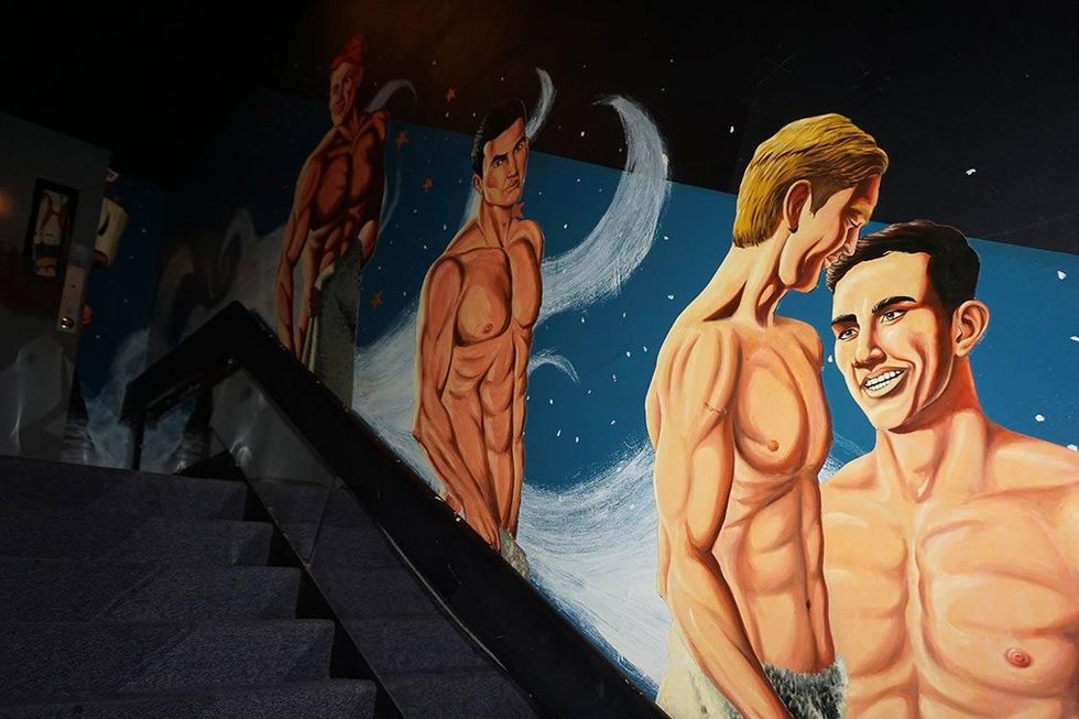 More Etienne artwork on the stairs