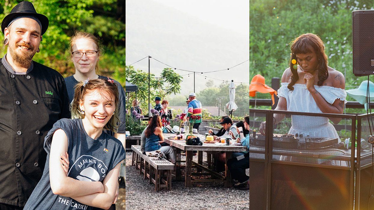 Mountaintop Pride party at Scribners Catskills Lodge upstate new york June 2025