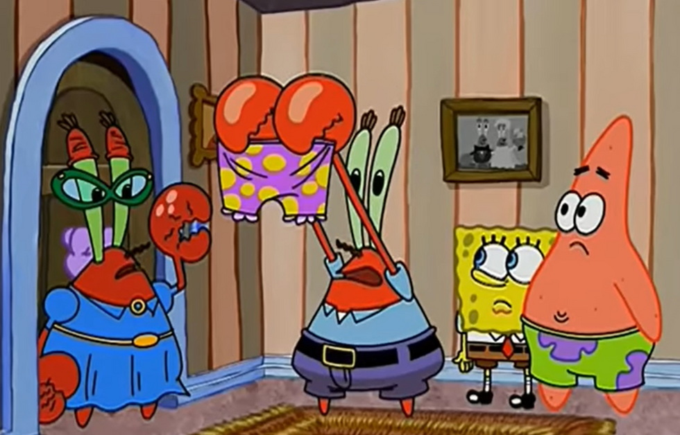 mr and mrs krabs and spongebob and patrick