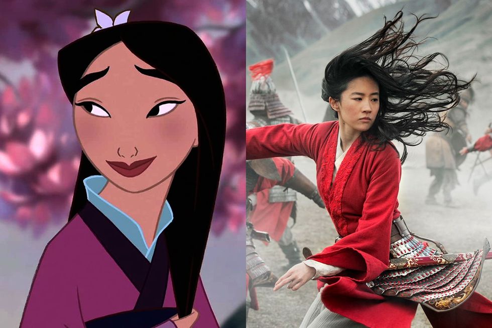 Mulan animated and live action