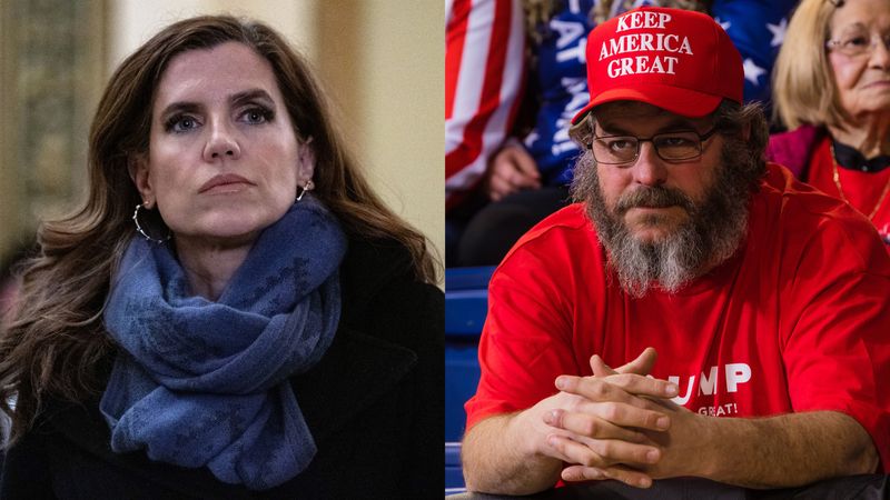Nancy Mace and a MAGA supporter