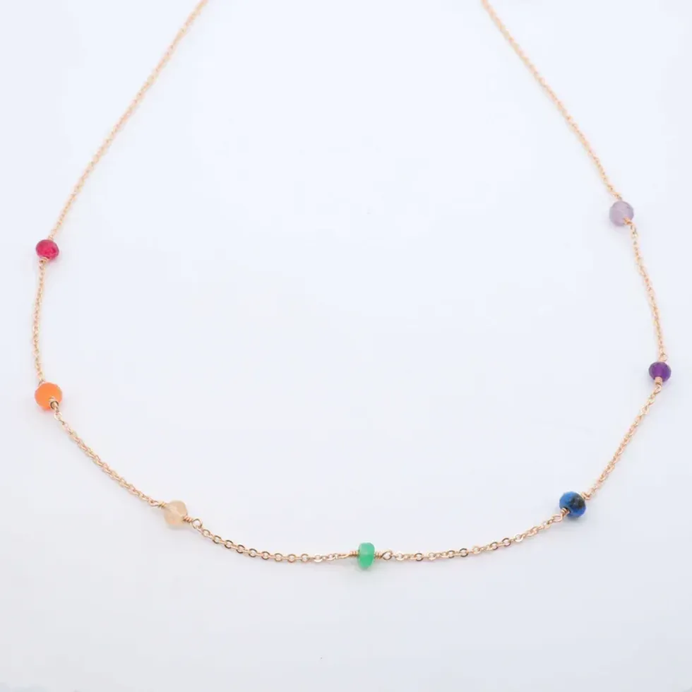 Nashelle - Dainty Rainbow Necklace