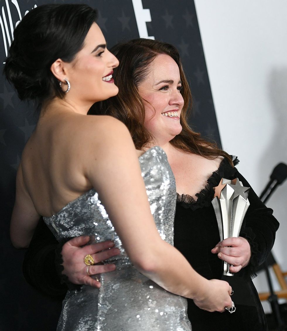 Nava Mau, Jessica Gunning at the 30th Annual Critics Choice Awards held at The Barker Hangar on February 7, 2025 in Santa Monica, California.