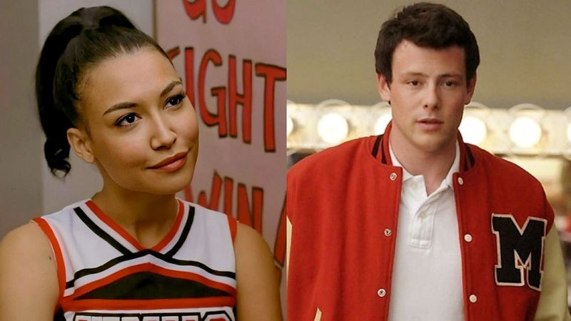 Naya Rivera and Cory Monteith on Glee