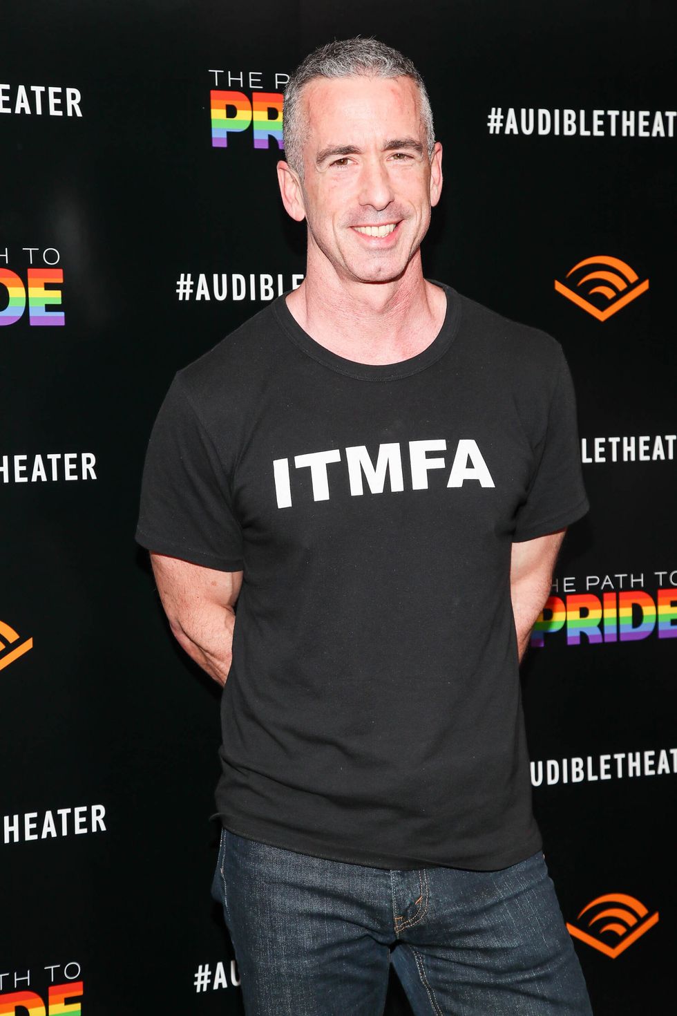 NEW YORK, NY - JUNE 25: Dan Savage attends a performance of the Audible original, "The Path To Pride" at the Minetta Lane Theatre on June 25, 2018 in New York City.