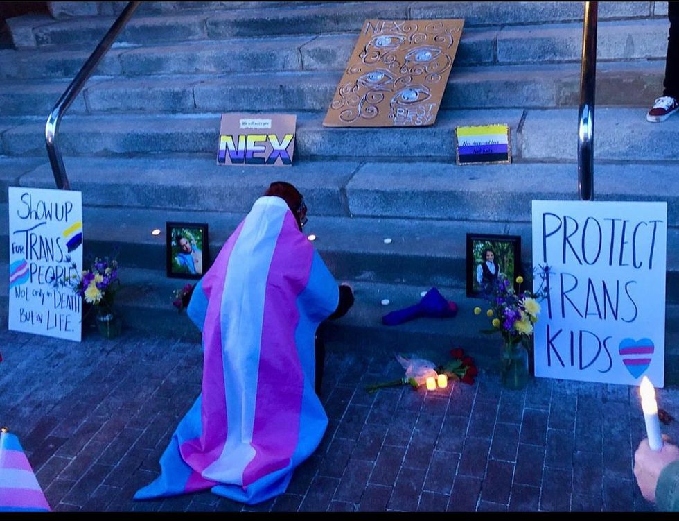 Nex Benedict murdered transgender nonbinary twospirit teen candlelight vigils across the country