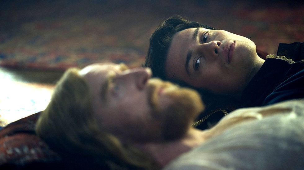 Nicholas Galitzine and Tony Curran in Mary & George;