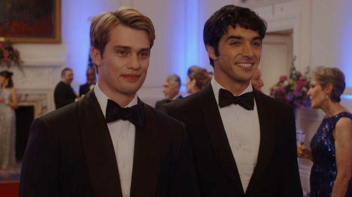 Nicholas Galitzine and Zakhar Perez in 'Red, White and Royal Blue'