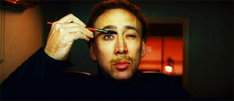 Nick Cage Makeup gif