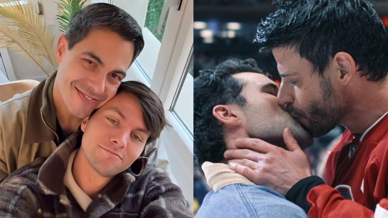 Nicolas Keenan and Rob Jetten; and Scott and Kip in 'Heated Rivalry.'