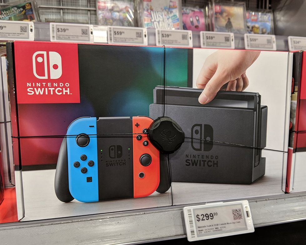 Nintendo Switch and games like Zelda, Lego, and Kirby on Display at Best Buy