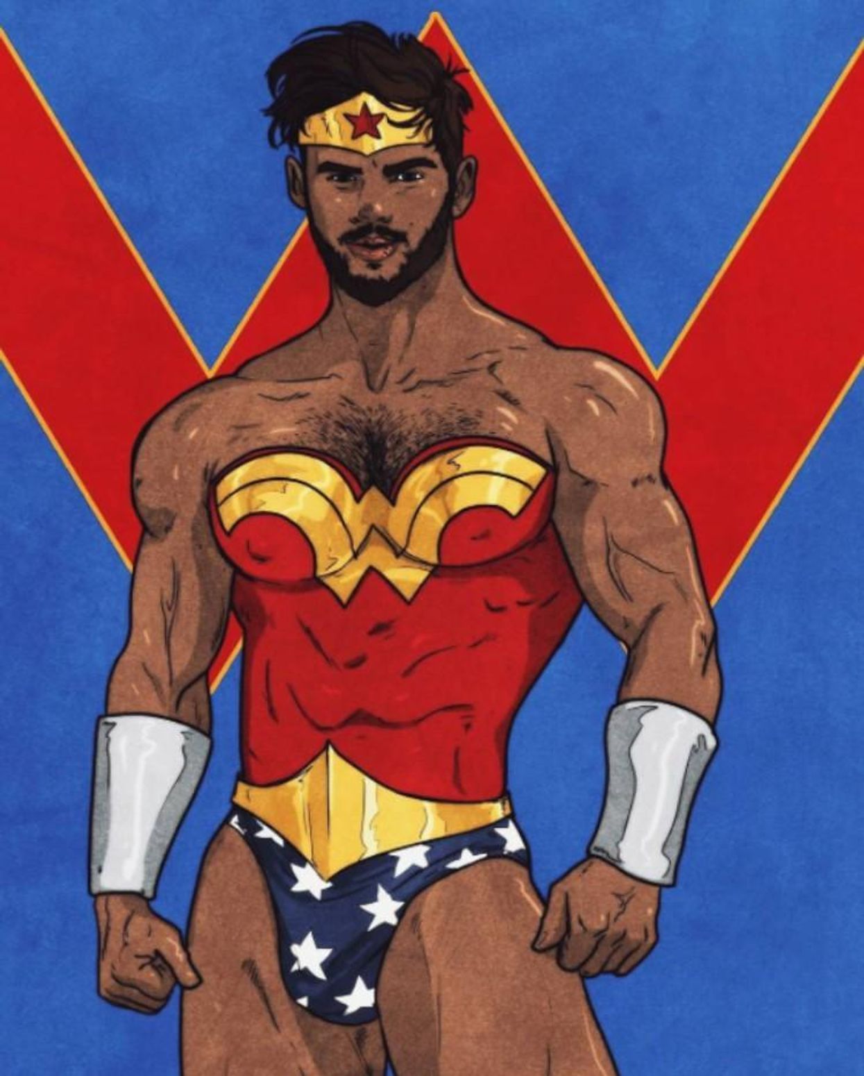 Nothing Better Than Muscle Hunks Imagined as Superheroines