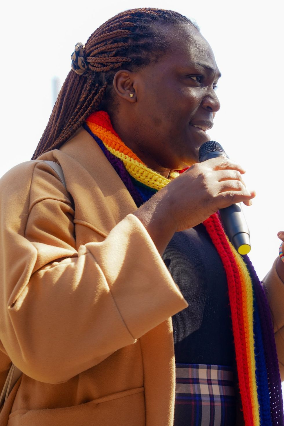 NYC Lesbians Unite Rally UN Dag Hammarskjold Plaza organized by Outright International