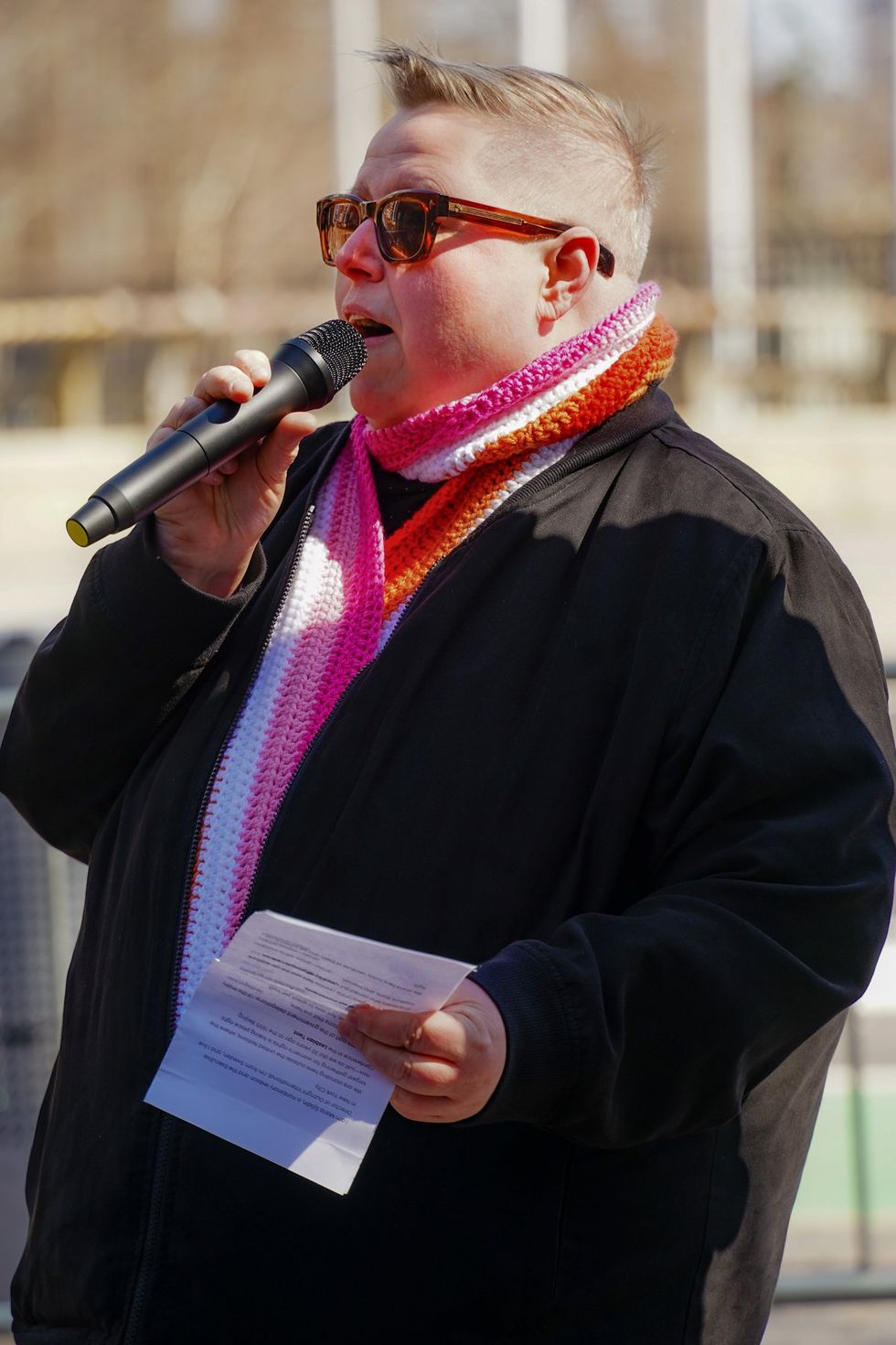 NYC Lesbians Unite Rally UN Dag Hammarskjold Plaza organized by Outright International