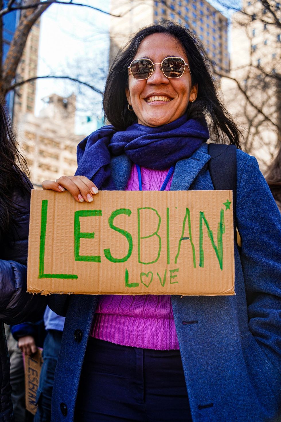 NYC Lesbians Unite Rally UN Dag Hammarskjold Plaza organized by Outright International